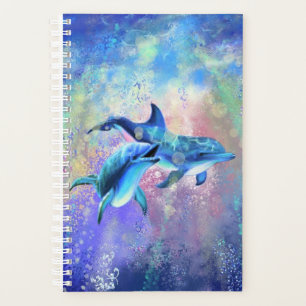 Dolphin Couple - Text hinzufügen / Name - Planer