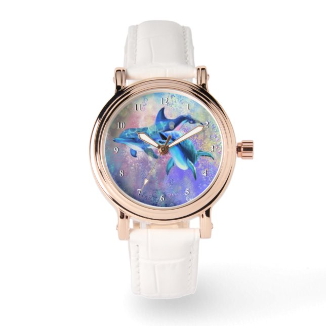Dolphin Couple Watch Armbanduhr (Vorderseite)