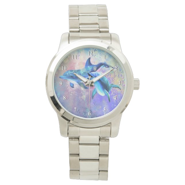 Dolphin Couple Watch Armbanduhr (Vorderseite)