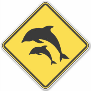 Dolphin Crossing Aufkleber