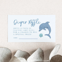 Dolphin Diaper Raffle Ticket Begleitkarte
