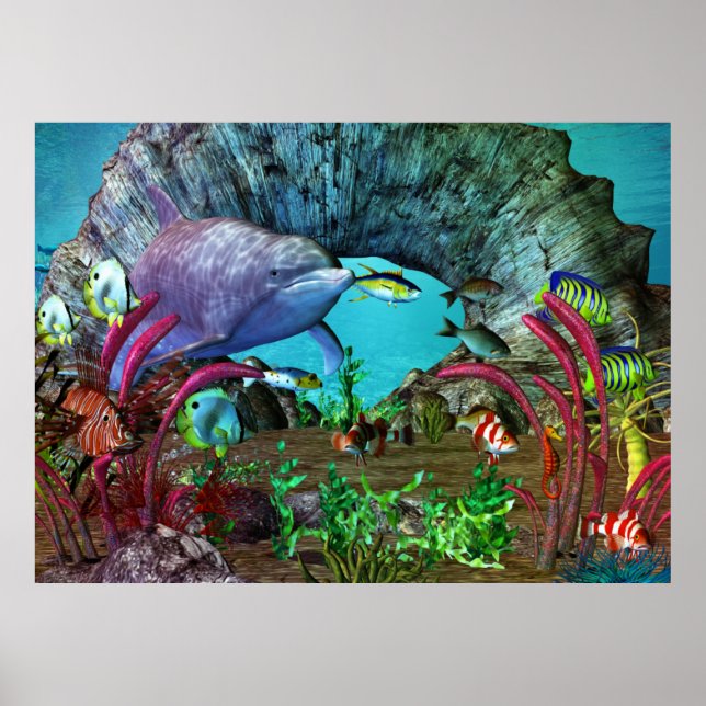 Dolphin Discovery 2 3D Aquarium Poster (Vorne)