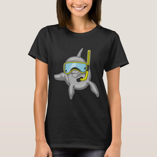 Dolphin Diver Schnorchel T-Shirt (Vorderseite)