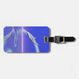 Dolphin Diving with Rainbow Gepäckanhänger