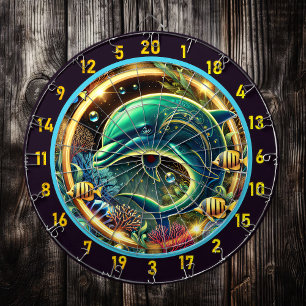 Dolphin Dream Coral Reef Dartboard Dartscheibe