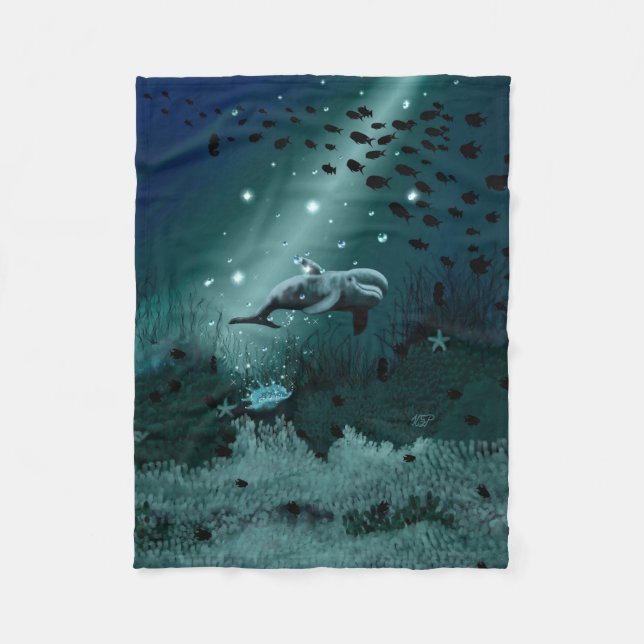 Dolphin Dream Fleecedecke (Vorderseite)