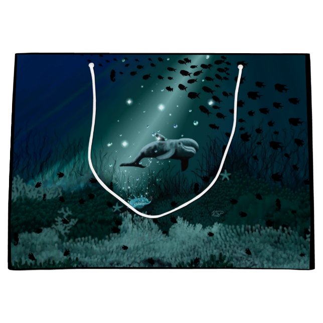 Dolphin Dream Große Geschenktüte (Vorderseite)