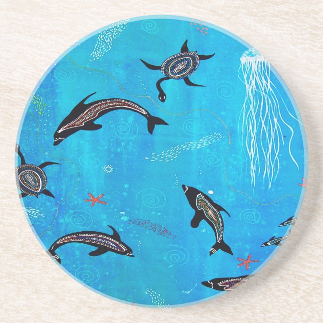 Dolphin Dreaming Getränkeuntersetzer (Vorne)