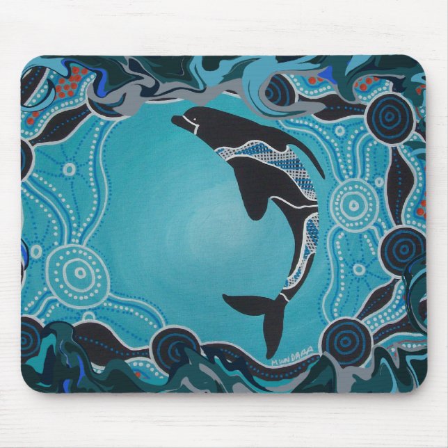 Dolphin Dreaming Mouse Mat Mousepad (Vorne)