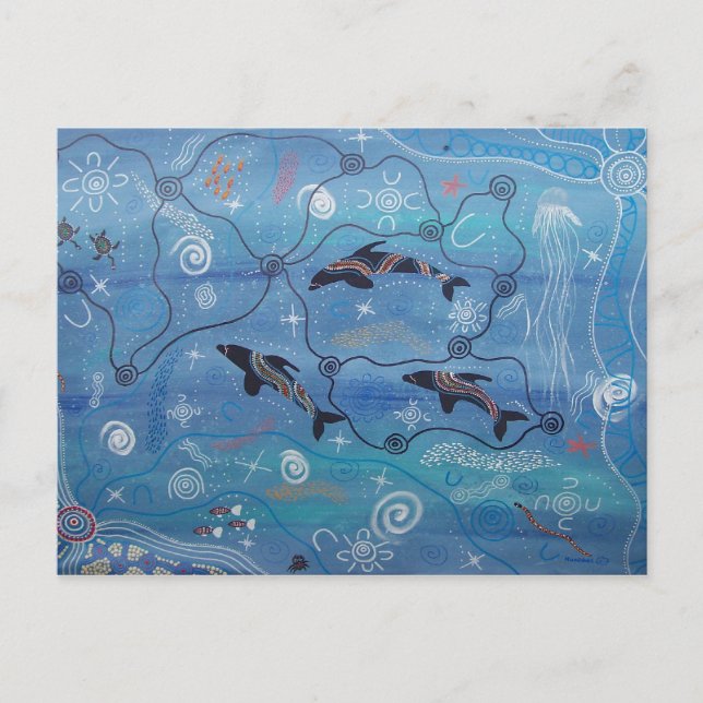 Dolphin Dreaming Postkarte (Vorderseite)