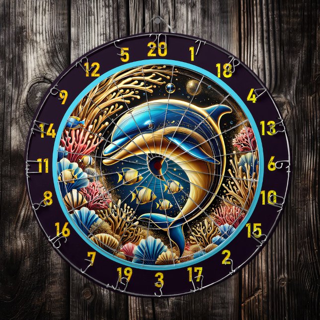 Dolphin Dreams Coral Reef Dartboard Dartscheibe (Von Creator hochgeladen)