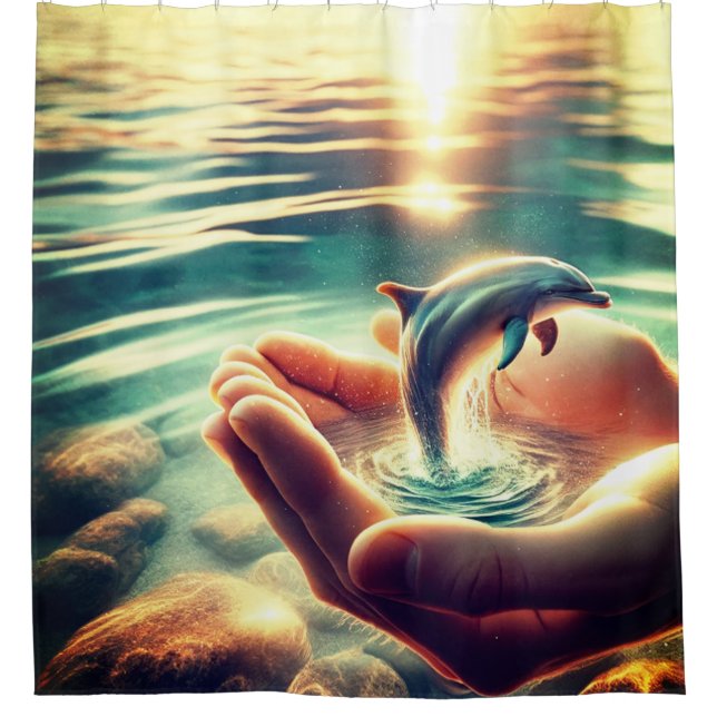 Dolphin Duschvorhang (Vorderseite)