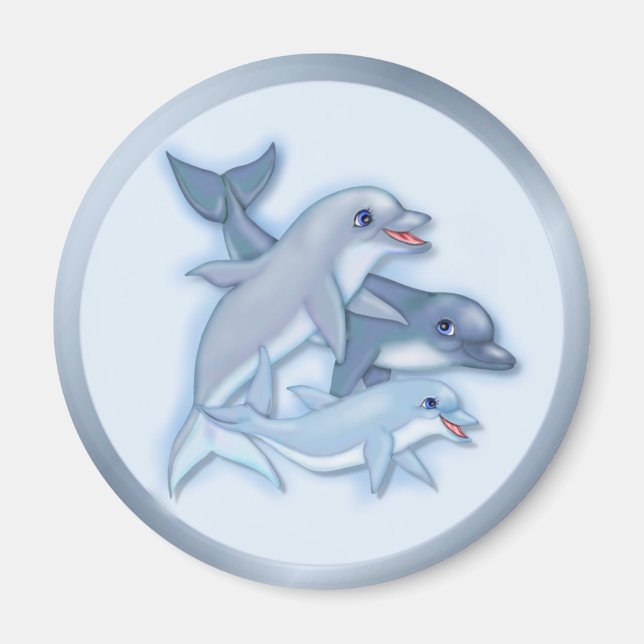 Dolphin-Familie Magnet (Vorne)