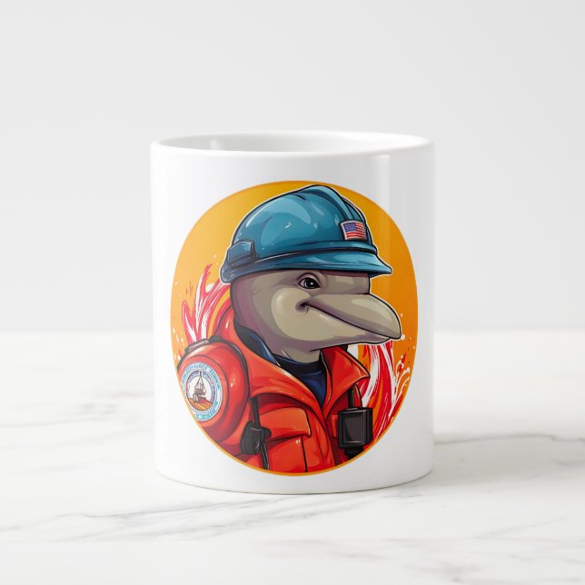 Dolphin Firefighter Jumbo-Tasse (Vorderseite)