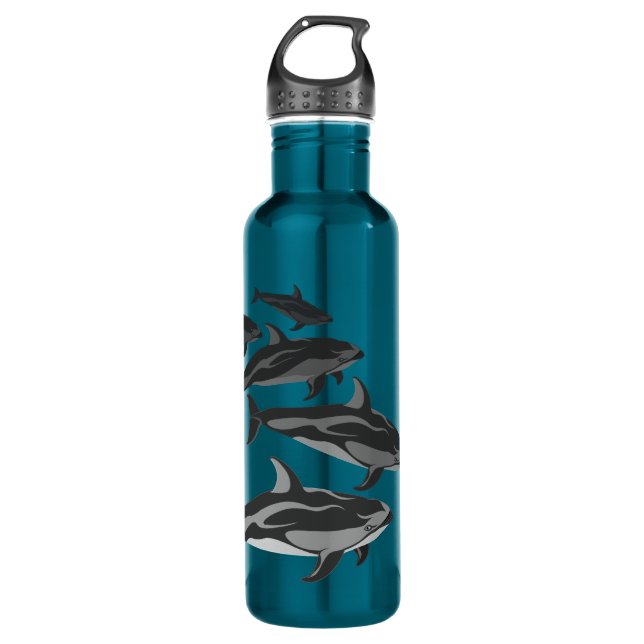 Dolphin Flaschen Custom Dolphin Art Wasserflaschen (Vorderseite)