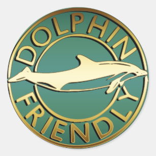 DOLPHIN FRIENDLY RUNDER AUFKLEBER