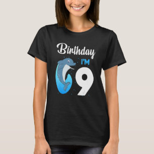 Dolphin Geburtstag 9 Jahre Jungen Jungen Mädchen D T-Shirt