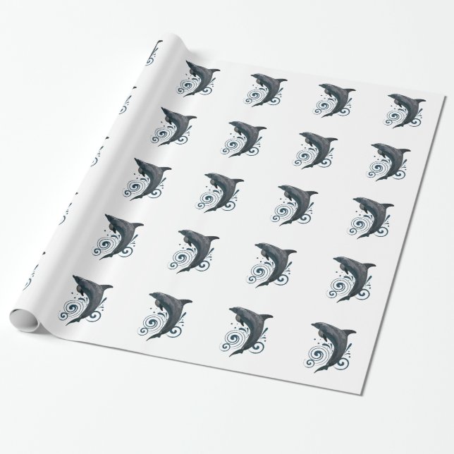Dolphin Geschenkpapier (Ungerollt)