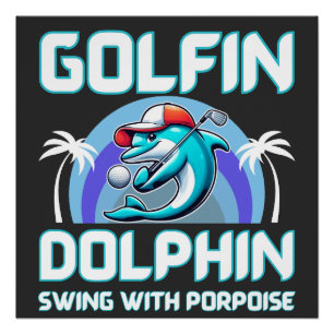 Dolphin Golf Shirt Geschenk für Papa Poster