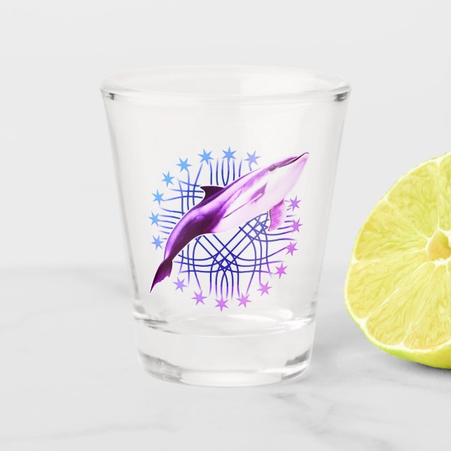 Dolphin Graphic Design Schnapsglas (Vorderseite)