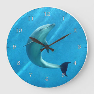 Dolphin Große Wanduhr
