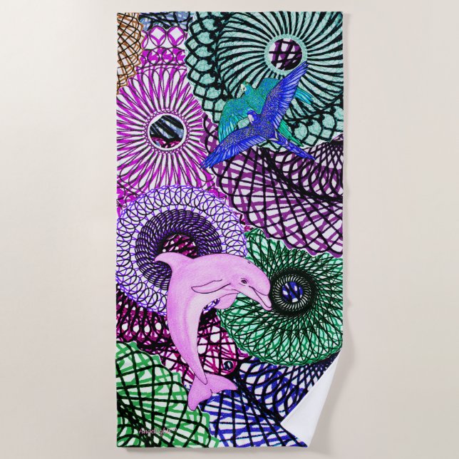 Dolphin Harmony Strandtuch (Vorderseite)