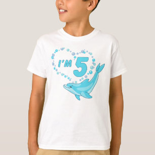 Dolphin Heart 5. Geburtstag T-Shirt