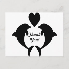 Dolphin Heart Postkarte