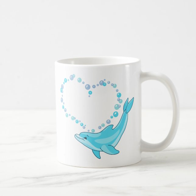 Dolphin-Herz Kaffeetasse (Rechts)