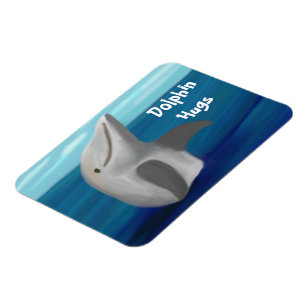 Dolphin Hugs Ocean Premium Magnet