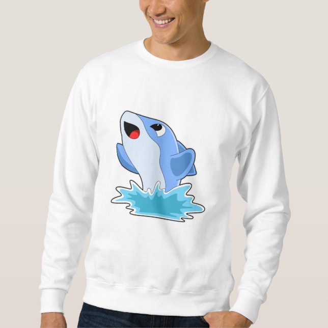 Dolphin im Wasser Sweatshirt (Vorderseite)