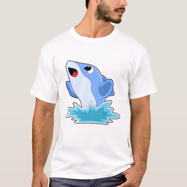 Dolphin im Wasser T-Shirt (Vorderseite)