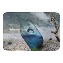 Dolphin in einer Flasche Badematte