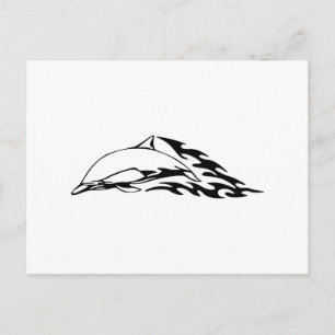 Dolphin in Flammen Postkarte
