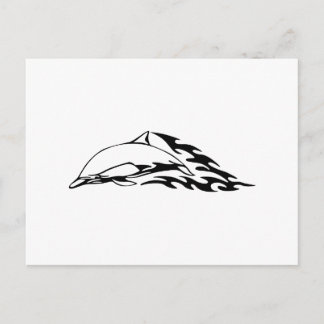 Dolphin in Flammen Postkarte