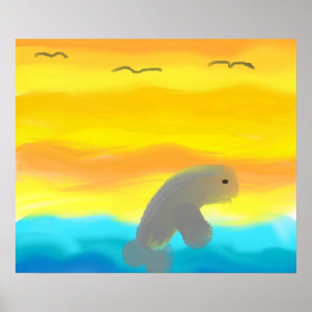 Dolphin in Flight Print Poster (Vorne)