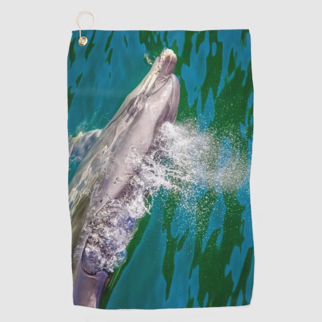 Dolphin in Milford Sound, Neuseeland Golfhandtuch (Vorderseite)