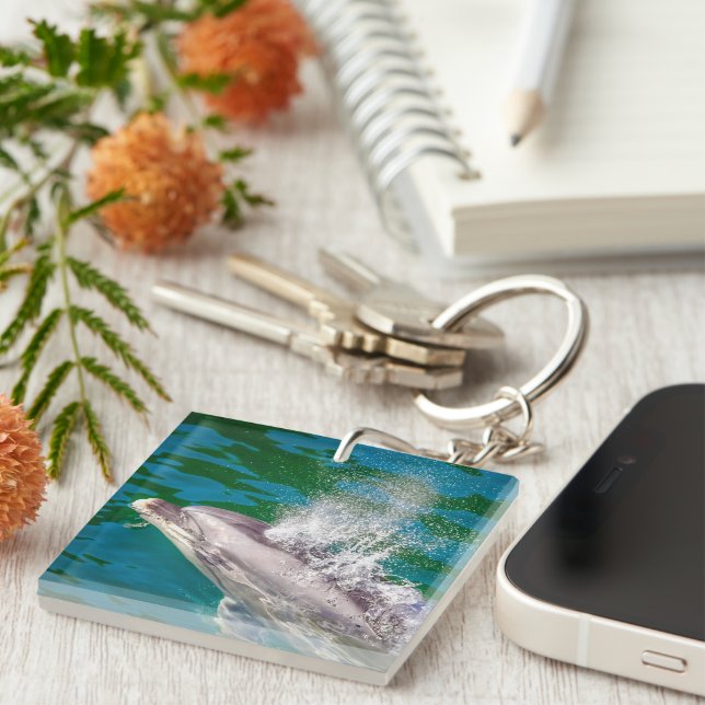 Dolphin in Milford Sound, Neuseeland Schlüsselanhänger (Vorderseite rechts)