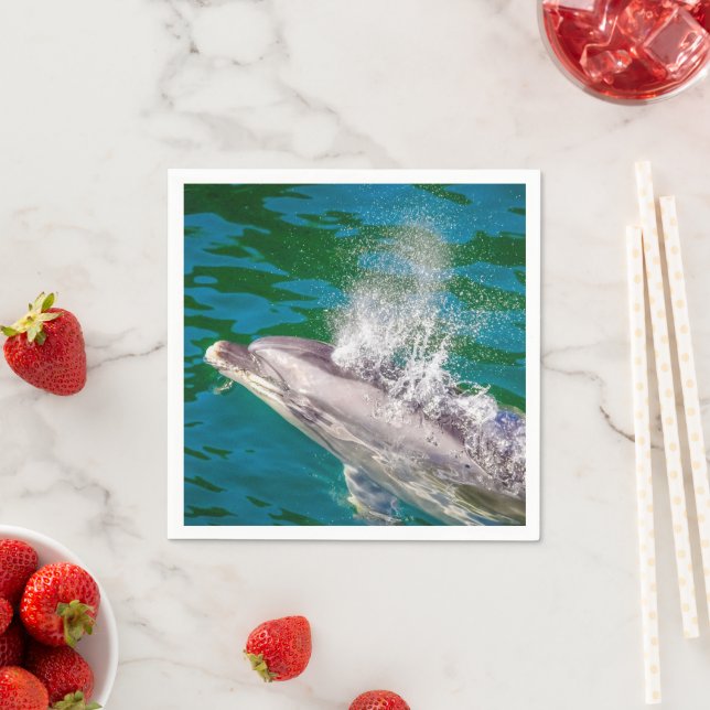 Dolphin in Milford Sound, Neuseeland Serviette (Beispiel)