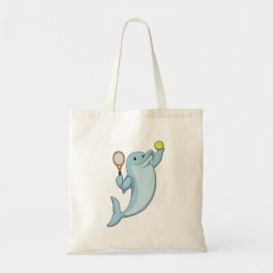 Dolphin in Tennis mit Tennisschläger Tragetasche