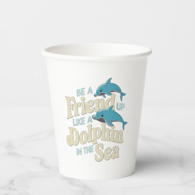 Dolphin Intelligence Pappbecher (Vorderseite)