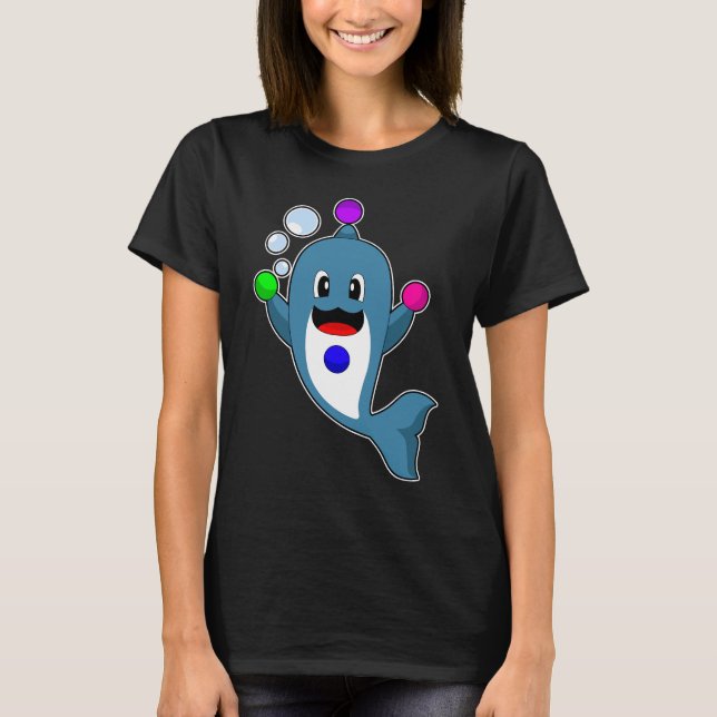 Dolphin Juggler Juggle T-Shirt (Vorderseite)