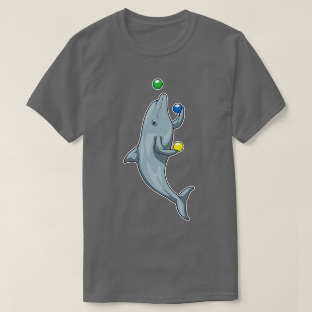 Dolphin Juggler Juggle T-Shirt (Design vorne)