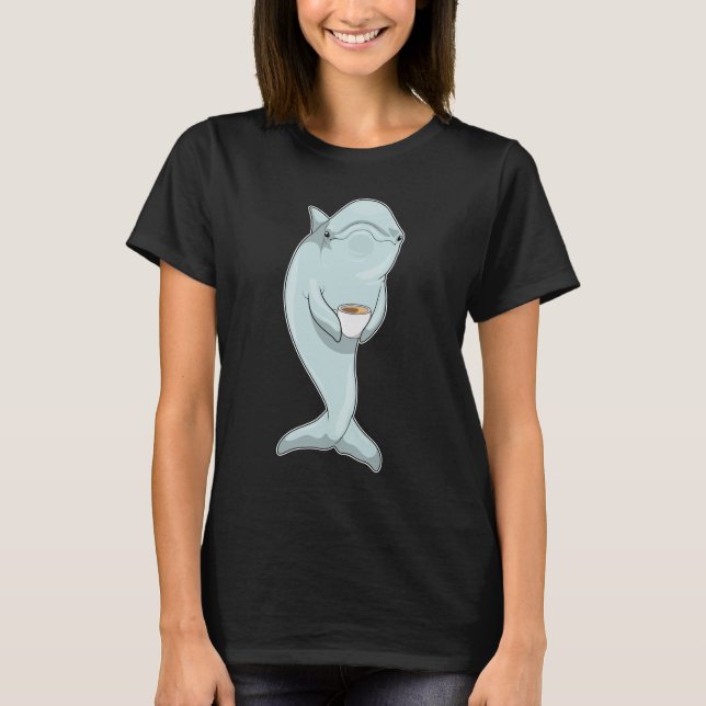 Dolphin-Kaffee T-Shirt (Vorderseite)