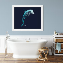 Dolphin-Kreatur-Print | Dolphin Wall Print