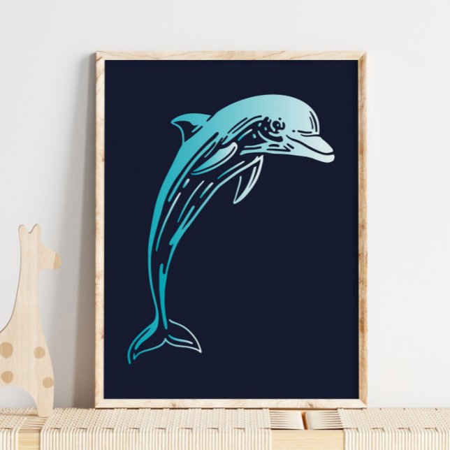 Dolphin-Kreatur-Print | Dolphin Wall Print Poster (Von Creator hochgeladen)