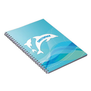 Dolphin Leaping im Ozean Personalisiert Notizblock