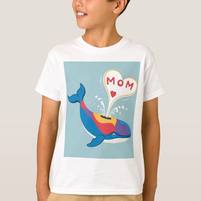 Dolphin-Liebe für Mama T-Shirt (Vorderseite)