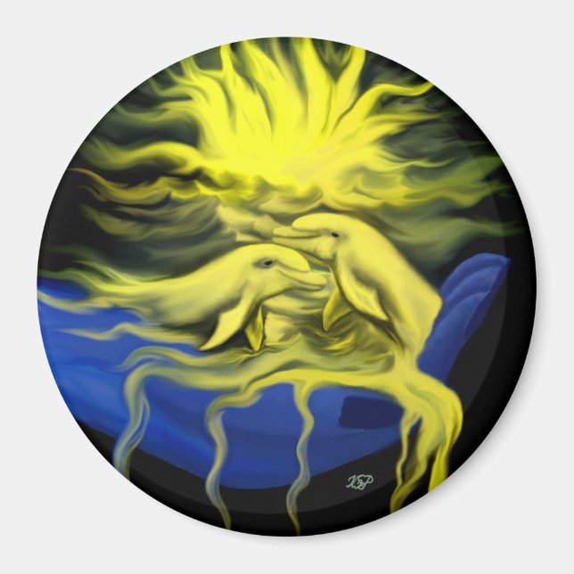 Dolphin-Liebe Magnet (Vorne)