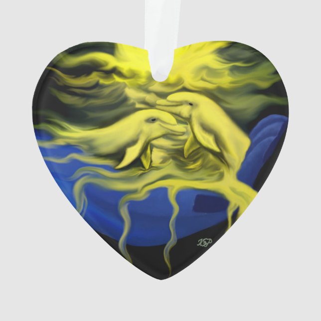 Dolphin-Liebe Ornament (Rückseite)